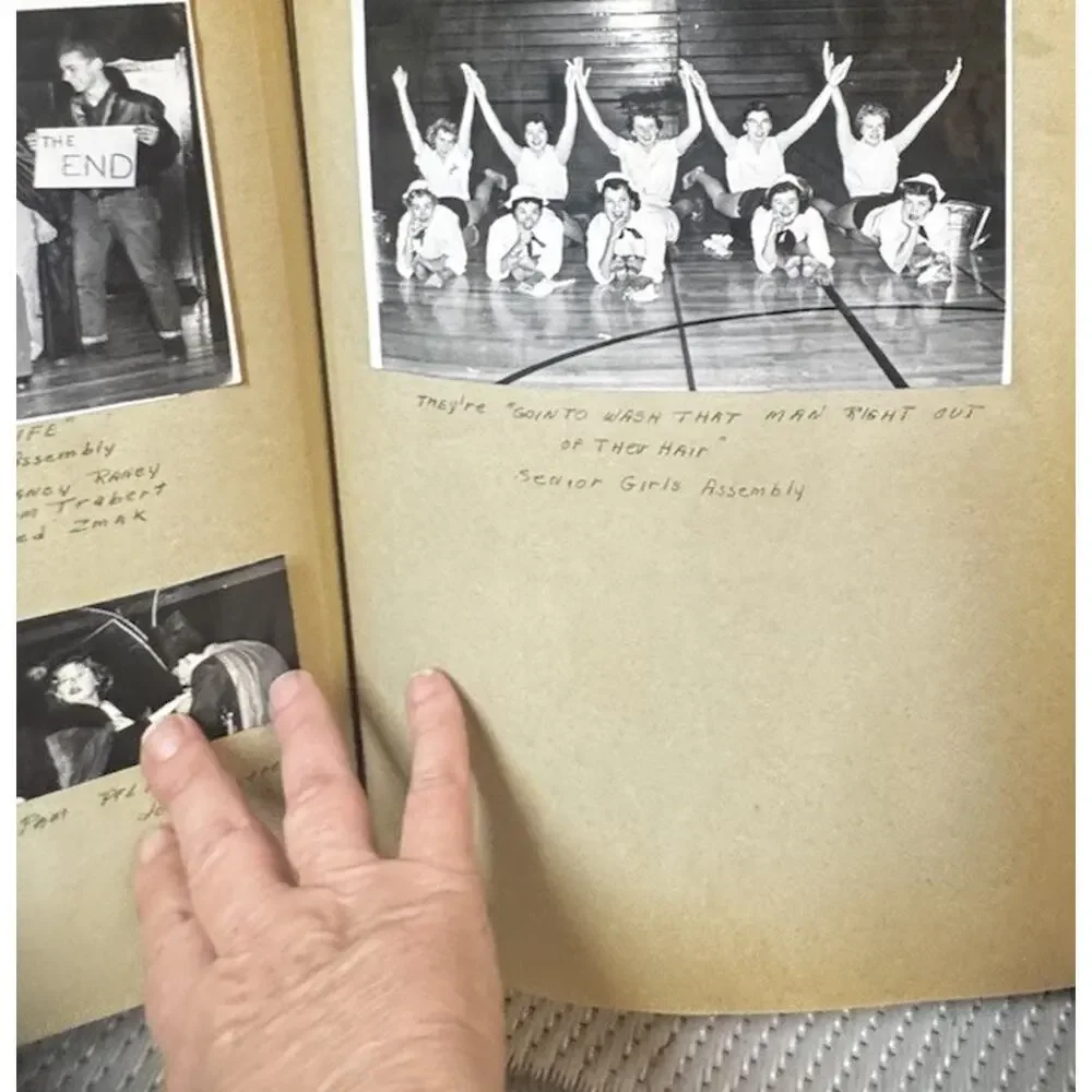1950’s Musical Theatre High School Scrapbook- Cursive Writing Pictures- Read